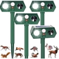 thumbnail image 1 of 4 Pack Pro Solar Ultrasonic Animal Repellent,Outdoor Deer Repeller Devices with Motion Sensor Strobe Light for Squirrel Raccoon Rabbit Stray Cat,Farm Yard, 1 of 10