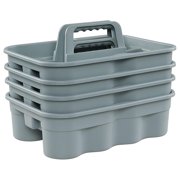4-Pack Products Deluxe Carry Caddy for Cleaning Products, 2 Compartment Plastic Cleaning Basket