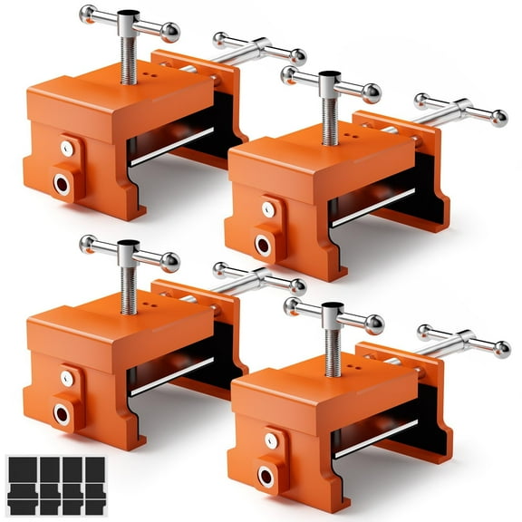 4 Pack Professional Cabinet Clamps for Installing Cabinets, Face Frame Clamps, Cabinet Installation Tools, Orange