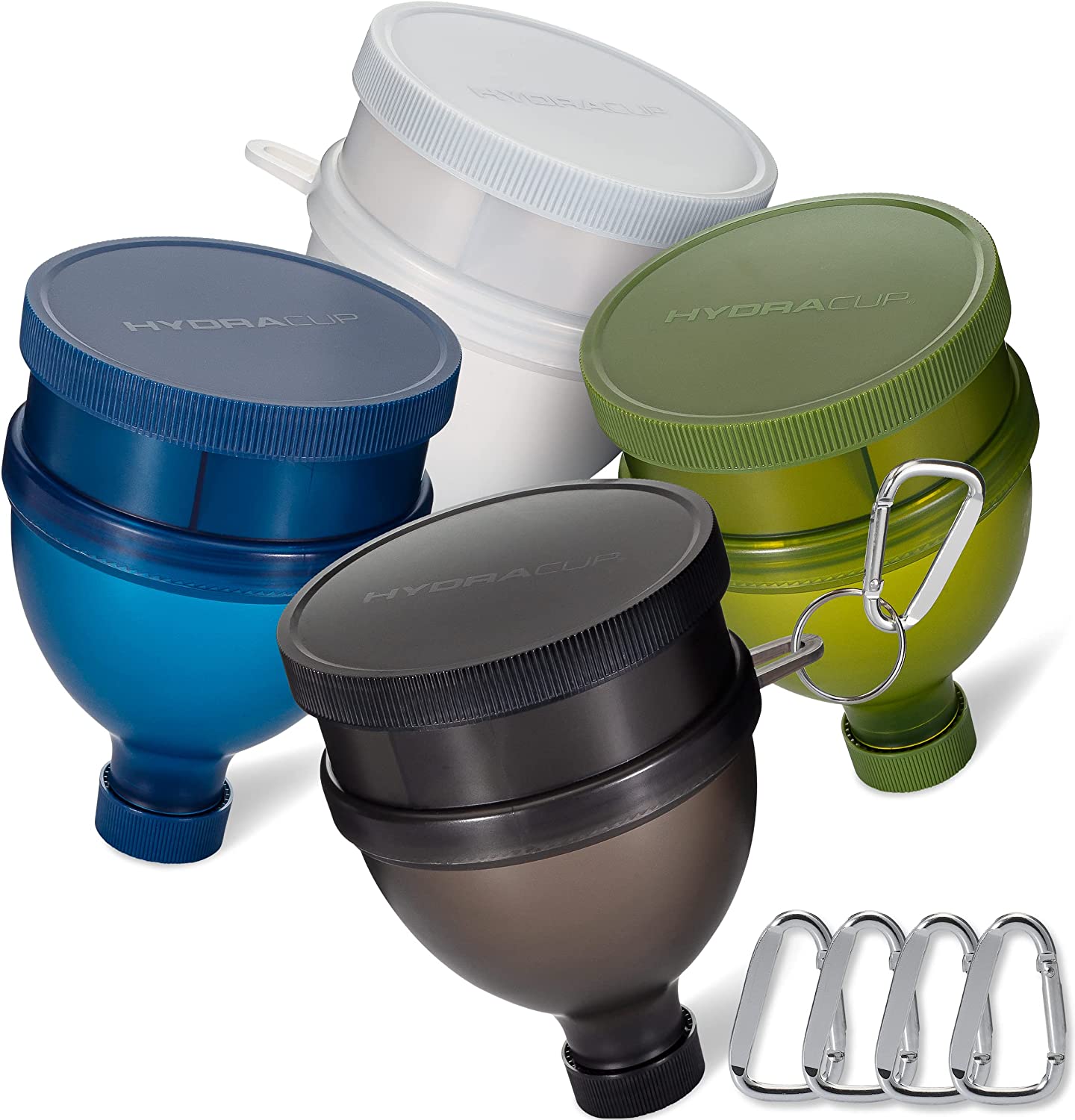 [4 Pack] Protein Powder Funnel & Three Compartment Pill Storage