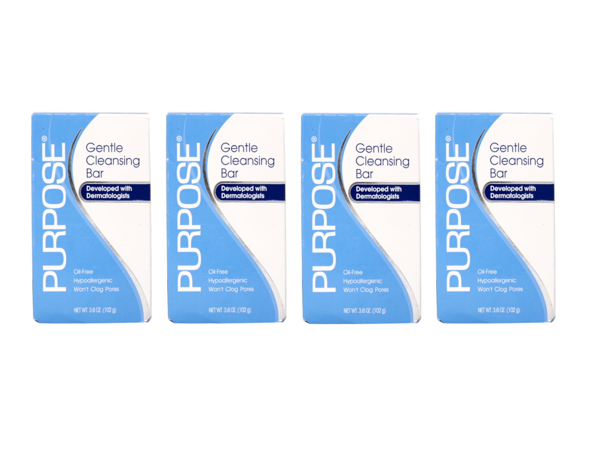 4 Pack Purpose Gentle Cleansing Face Bar 3.6 oz