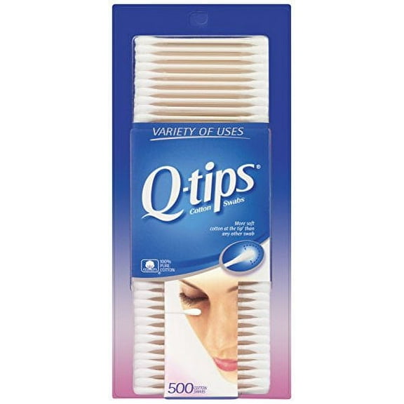 4 Pack Q-tips Cotton Swabs, Ultimate Home and Beauty Tool 100% Pure Cotton 500 Count