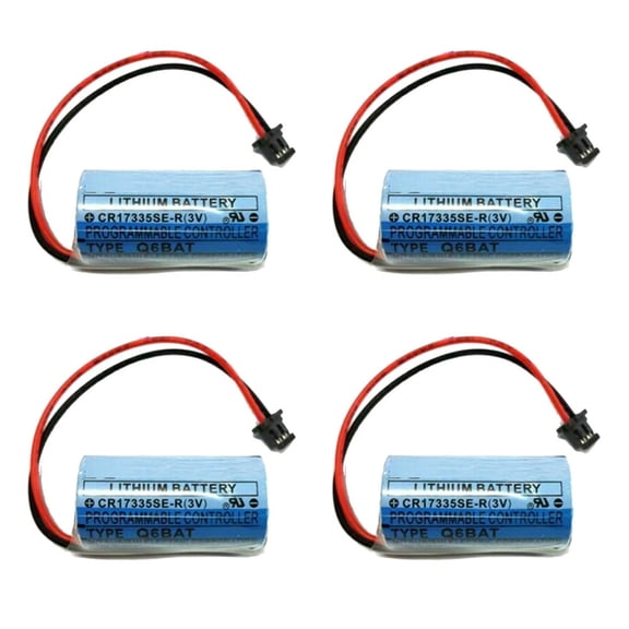 4-Pack Q6BAT CR17335SE-R 3V Battery 1800mah High-capacity Batteries with Plug