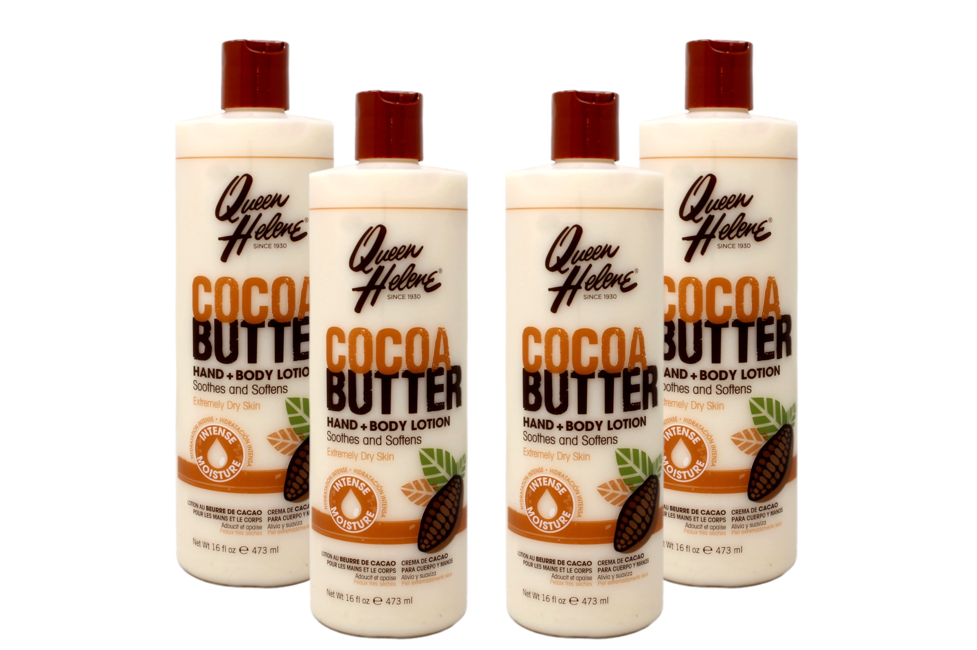 4 Pack QUEEN HELENE Cocoa Butter Hand & Body Lotion 16 Ounce each