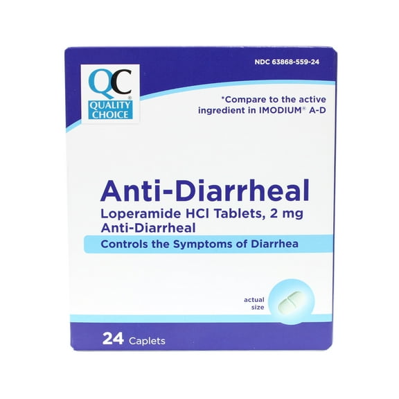 4 Pack Quality Choice Anti-Diarrheal Lopermaide HCI 24 Caplets