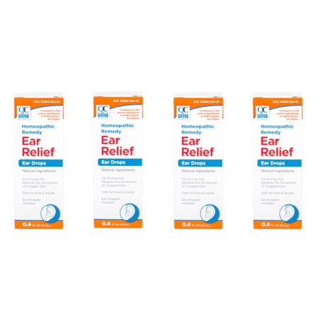4 Pack Quality Choice Homeopathic Remedy Relief Ear Drops 0.4oz Each