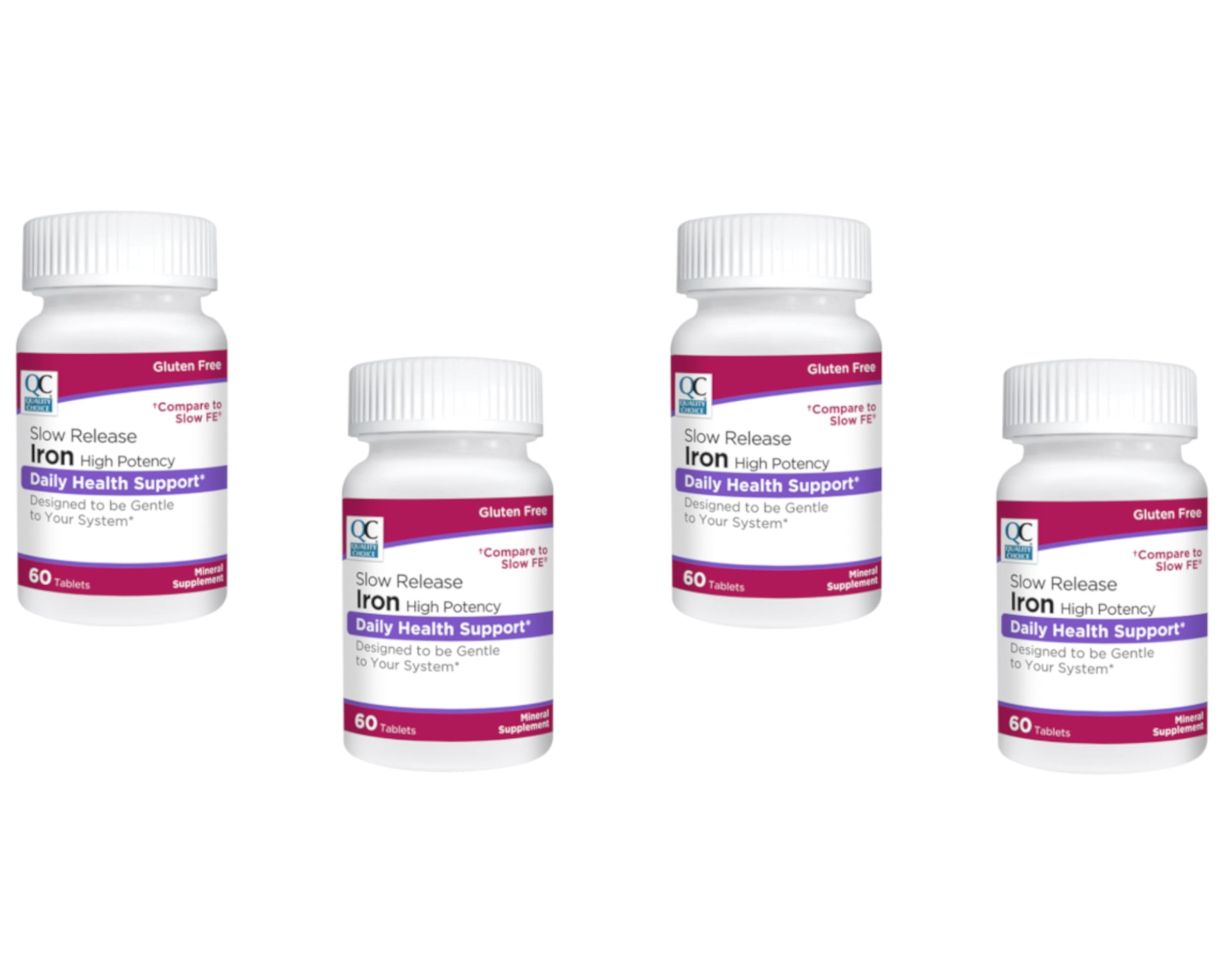 Quality Choice Iron Supplement, High Potency Slow Release 45mg Tablets ...