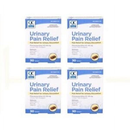 4 Pack Quality Choice Urinary Pain Relief 30 Tablets Compare To Azo Each