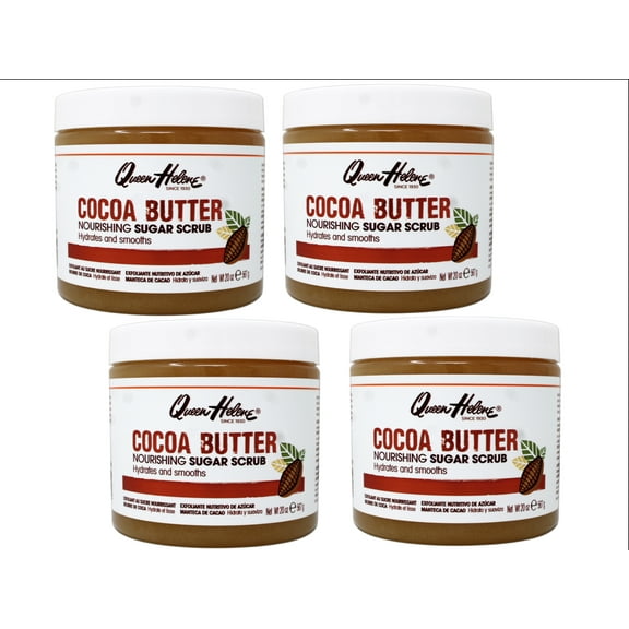 4 Pack - Queen Helene Nourishing Cocoa Butter Sugar Scrub, Hydrates and Smooths, 20 Ounce