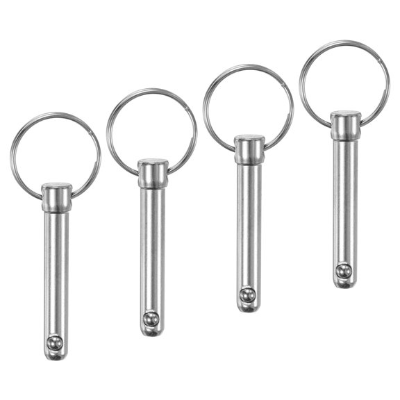 4-Pack Quick Release Pins, 8mm Dia., 34mm Usage Bimini Top Pin, 45mm Total for Industrial/Marine