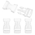 thumbnail image 1 of 4 Pack Quick Side Release Buckle, 0.8" Plastic Buckle Clip, Transparent, 1 of 7