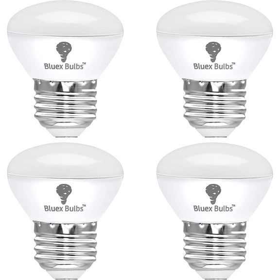 4 Pack R14 LED Bulb 4W E26 Base Mini Reflector Floodlight Light Bulb Dimmable 2700K Warm White - 40W Equivalent - Mini Light Bulbs, Short Light Bulbs, Curio Cabinet Light Bulb, R14 Bulb Flood Light