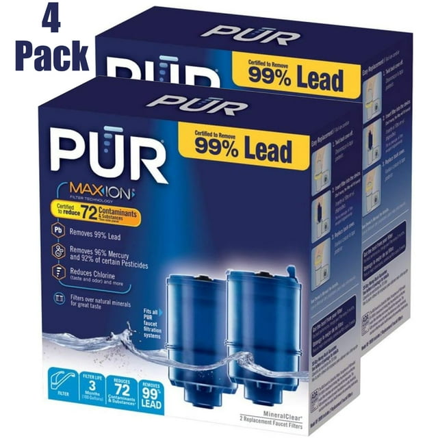 4 Pack,RF9999 NSF Certified Water Filter, Replacement for Pur® Faucet