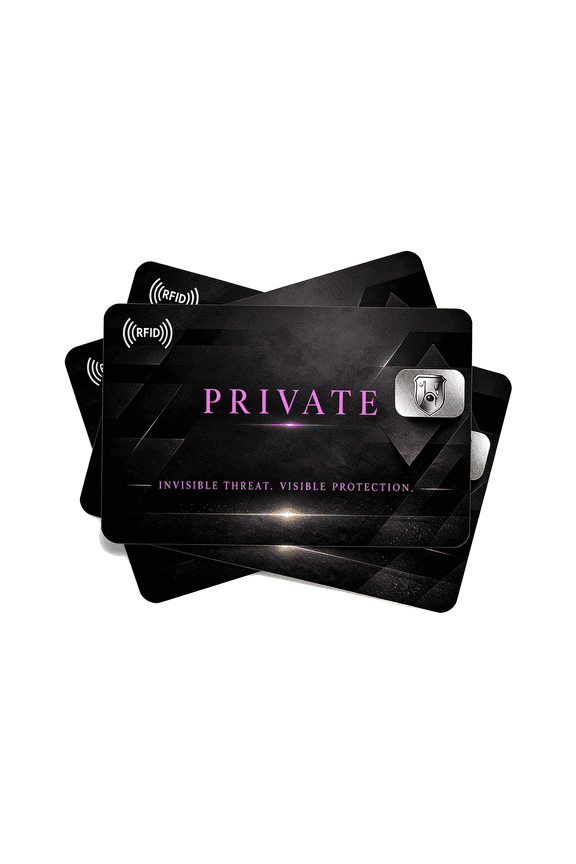 4-Pack RFID & NFC Blocking Cards for Wallet, Credit & Debit Card Protector, Slim Contactless Shield for Cards & Passport, Black