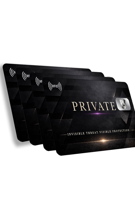 4-Pack RFID & NFC Blocking Cards for Wallet, Credit & Debit Card Protector, Slim Contactless Shield for Cards & Passport