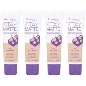 (4 Pack) RIMMEL Stay Matte Liquid Mousse Foundation - Soft Beige 200