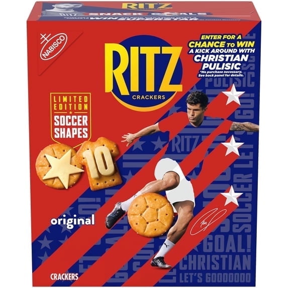 4 Pack - RITZ Soccer Shapes Original Crackers, Party Snacks, Limited Edition, 12.3 oz