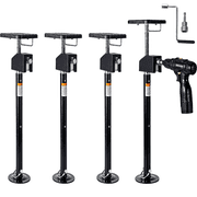 4 Pack RV Slide Out Stabilizer Jacks, Flat Top Block, 20000 LBS Capacity, 21"-49" Quick-Lift Adjustable, Drill & Hand Crank Compatible for Campers, RVs