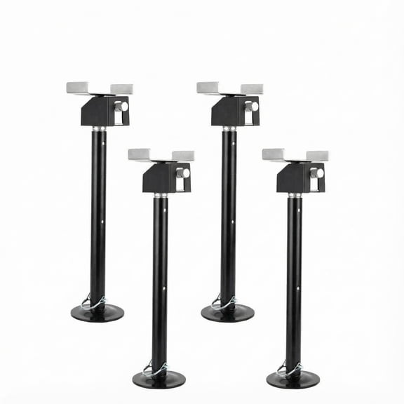 4 Pack RV Slide Out Support Jacks, 10,000 LBS Capacity Each  Heavy-Duty Steel Stabilizers, Adjustable 21-49 Inches, Power Drill Compatible for Travel Trailers, 5Th Wheels & Campers
