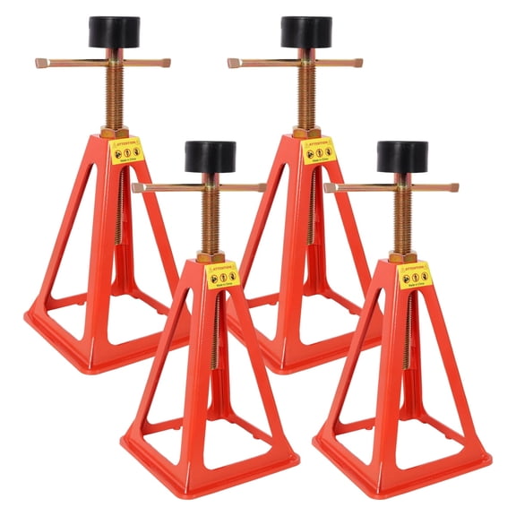 4 Pack RV Stabilizer Jacks, Heavy Duty Adjustable Trailer Jack Stands, 3300 lbs Capacity Each, 11" to 17" Height Range, Includes Rubber Pads and Support Nuts
