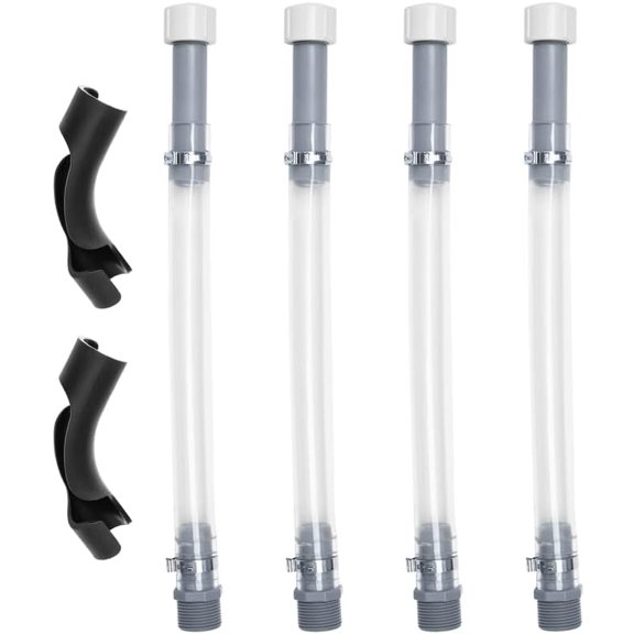 4 Pack Racing Fuel Jug Hoses with Hose Bender, Clear Racing Fuel Filler Hose for Fuel Filler Hoses Container Fuel Tank Gas Can, 3/5/5.5 Gallon VP Fuel Jugs