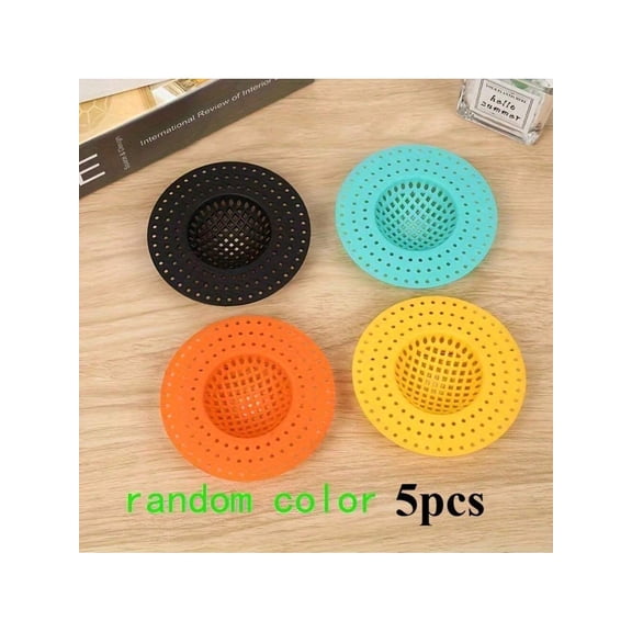 4 Pack Random Color Sink Drain Filter Set Anti Clog Pest Blocking Mesh For Kitchen Bathroom Easy Clean Durable