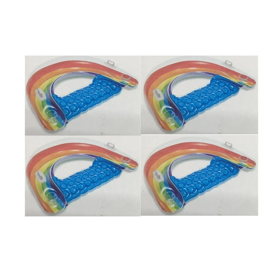 4 Pack Rare HTF RAINBOW Color New INTEX Sit N Float Inflatable Pool Raft Chair Lounge