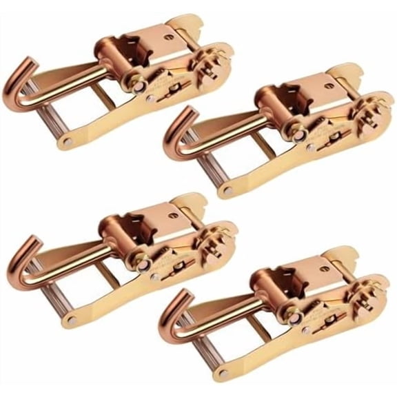4 Pack Ratchet Tie Down Straps with J-Hooks  Heavy Duty  Straps for Truck, Trailer, and ATV Securement$$Tools & Hardware Other