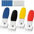 thumbnail image 1 of 4 Pack Razor  Scraper, with 20 Metal & 20 Plastic , Multi-Purpose Cleaning Remover Tool for Glass Caulk, Adhesive, Wall, Stovetop, , Window, Sticker, Tile, Label, 1 of 6