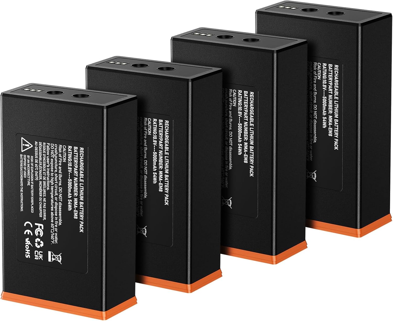 4 Pack Rechargeable Battery for Edge Series Cellular Trail Camera 5000mAh Lithium-Ion Battery Compatible with Moultrie Edge, Edge PRO, Edge 2, Edge 2 PRO