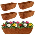 4 Pack Rectangle Coco Liner 24 Inch Hanging Basket Liners