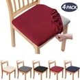4 Pack Red Seat Covers for Dining Chairs,Removable Washable AntiDust