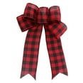 thumbnail image 1 of 4 Pack Red Wreath Bows for Christmas Outdoor Decorations, Striped Ribbons for Crafts, Xmas Holiday Gifts Present Wrapping, 1 of 6