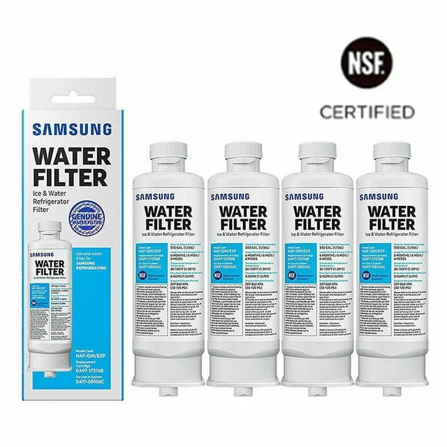4 Pack Refrigerator Water Filter DA9717376B (HAFQIN/EXP) DA9708006C