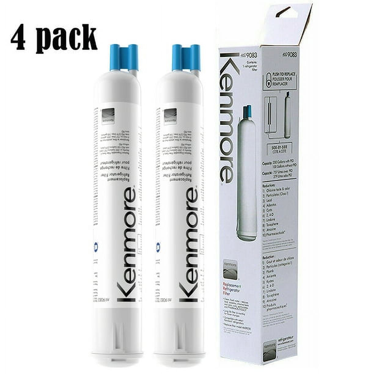 4 Pack Refrigerator Water Filter Kenmore 9083 Water Filter Replacement