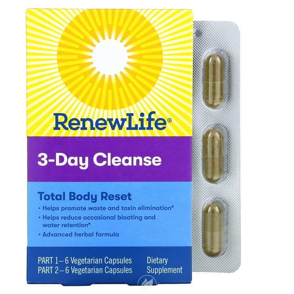 (4 Pack) Renew Life Cleanse,3-Day Total 12 Ct