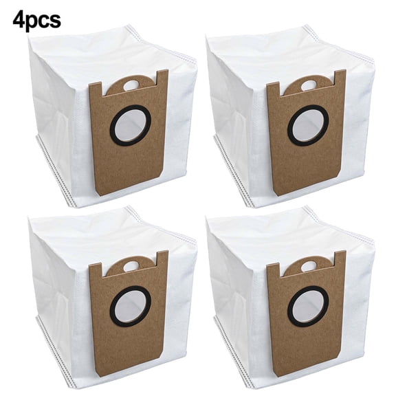 4 Pack Replacement Dust Bags for Miwhole M9 Robot Vacuum Cleaner Nonwoven Fabric Disposable Debris Collection Accessories White