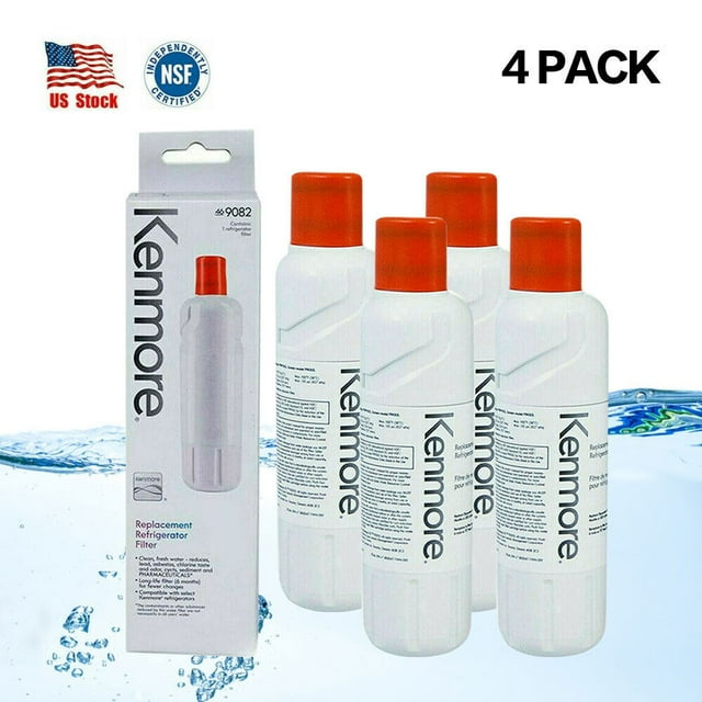 4 Pack Replacement For Kenmore 9082 Refrigerator Water Filter