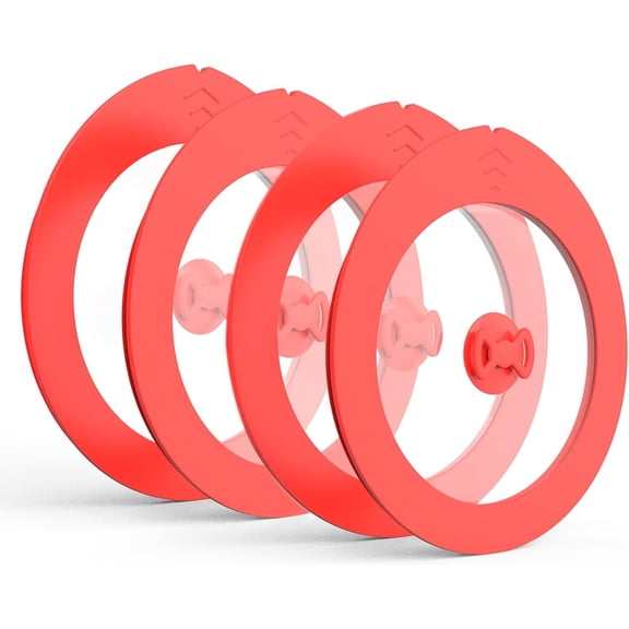 4 Pack Replacement Lids for Pyrex 7201-PC 4 Cup Glass Containers Mixing Bowl Silicone Storage Cover Leakproof Red