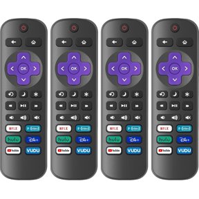 4 Pack Replacement Remote Control Only for TV, Compatible with All TCL /Hisense /Onn /Sharp/ (Not for Stick, Box or Speaker)