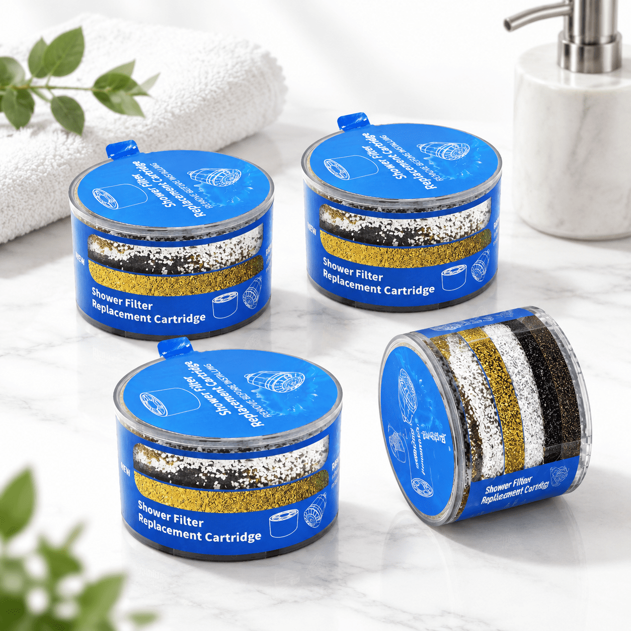 4 Pack Replacement Shower Filter For Sprite Slim-line (slc) - Walmart.com