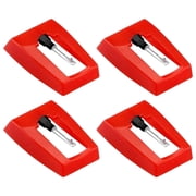 4-Pack Replacement Stylus Needles for Vinyl Record Players, Turntable Needles and Phonograph Cartridge Replacement Set, High-Quality Audiophile Turntable Accessory for Clear Audio Playback