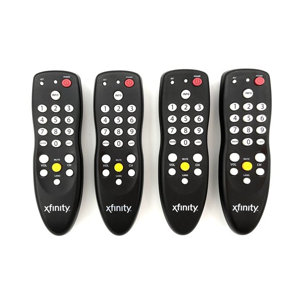 (4 Pack) Replacement Xfinity Comcast Remote Control for DTA Mini Receivers Black