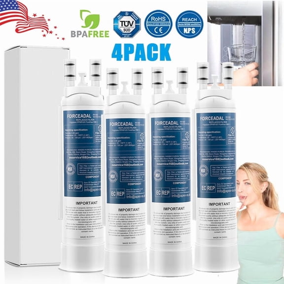 4 Pack Replacement for Frigidaire FPPWFU01 PWF-1 PurePour Water &Ice Filter New