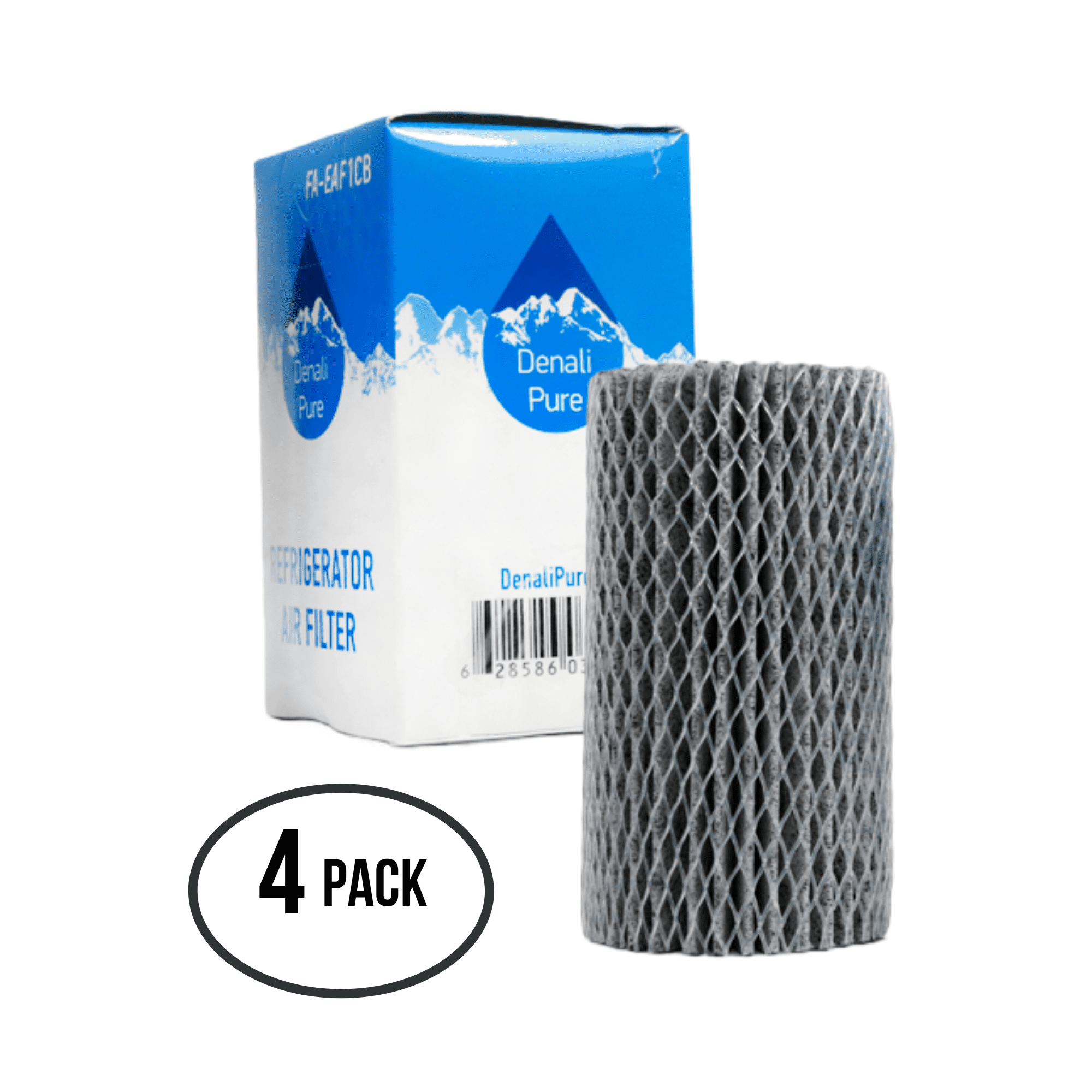 4-Pack Replacement for Frigidaire GLHS66EJSB0 Refrigerator Air Filter - Compatible with Frigidaire EAF1CB, 46-9917 Fridge Air Filter