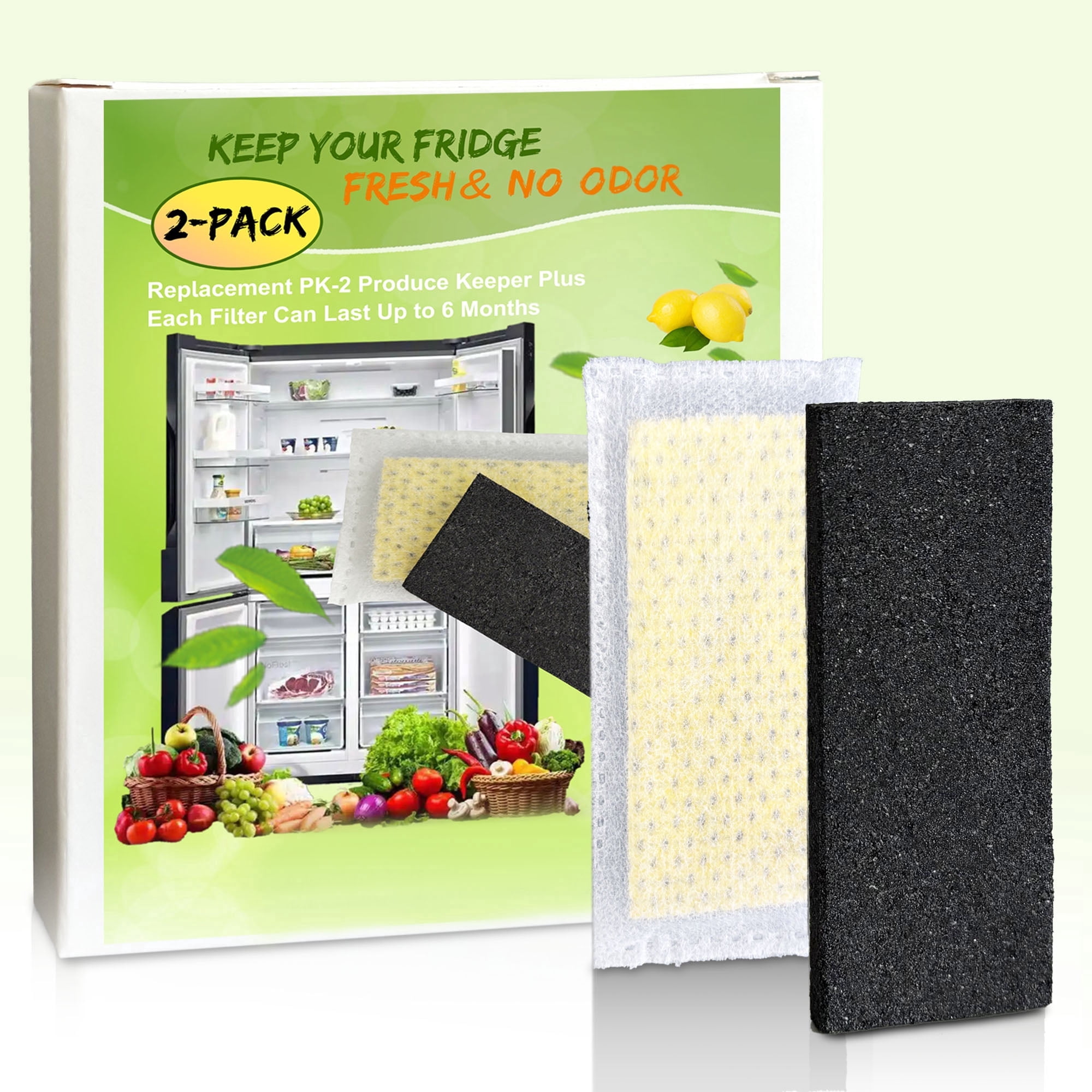 2 Pack Replacements for Frigidaire PureAir PK-2 Produce Keeper Plus FRPAPK2RF; Antioxidant Filter Compatible with CrispSeal Plus Gallery Models: GRMC2273BF, GRMC2273BD, GRMG2272BF, GRMC2273CF02