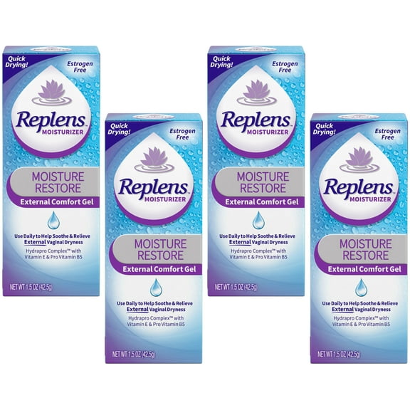 4 Pack Replens Moistture Restore External Comfort Gel 1.5oz Each