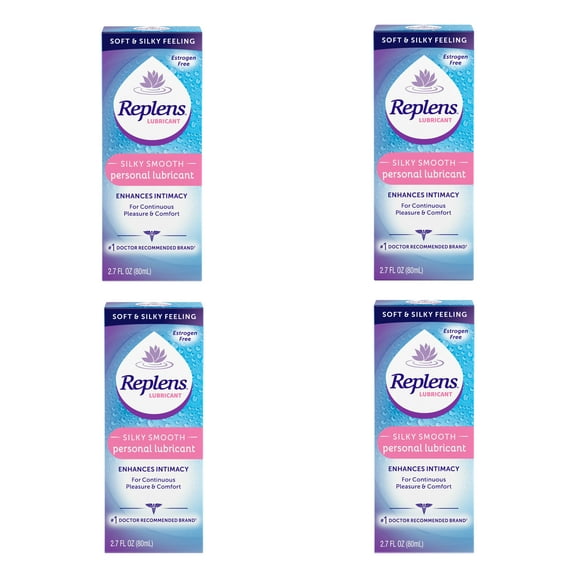 4 Pack - Replens Silky Smooth Personal Lubricant 2.7 oz (80 mL) Each