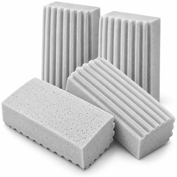 4 Pack Reusable Damp Dusting Sponges Grey Cleaning Tool for Blinds, Vents, Glass & More