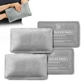 thumbnail image 1 of 4 Pack Reusable Ice Packs for Injuries - Soft Ice Pack with Velvet Soft Fleece Fabric | Flexible Hot and Cold Gel Ice Pack Set- Cold Packs for Injuries, Knee, Back, Neck Pain - 10 x 6, 4 Pack Grey, 1 of 7
